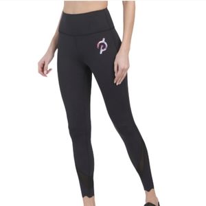 Peloton Lululemon Black Wunder Under Crops Scalloped Capri Leggings Sz 12